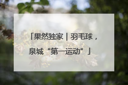 果然独家｜羽毛球，泉城“第一运动”