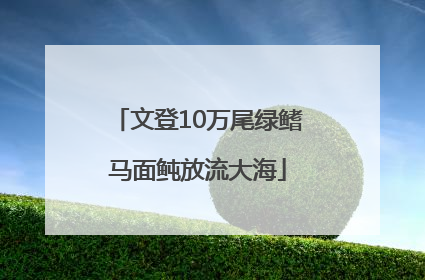 文登10万尾绿鳍马面鲀放流大海