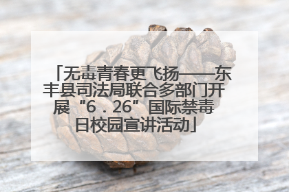 无毒青春更飞扬——东丰县司法局联合多部门开展“6．26”国际禁毒日校园宣讲活动