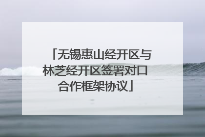 无锡惠山经开区与林芝经开区签署对口合作框架协议