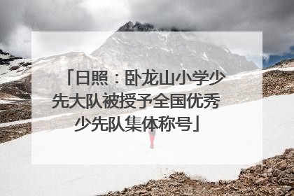 日照：卧龙山小学少先大队被授予全国优秀少先队集体称号