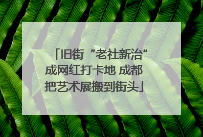 旧街“老社新治”成网红打卡地 成都把艺术展搬到街头