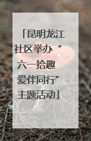昆明龙江社区举办“六一拾趣 爱伴同行”主题活动