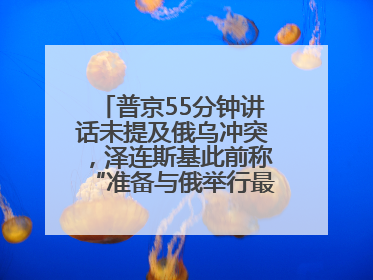普京55分钟讲话未提及俄乌冲突，泽连斯基此前称“准备与俄举行最高级别会晤”