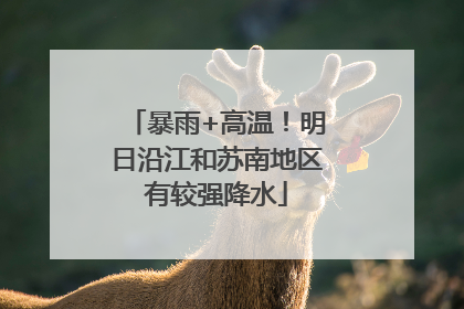 暴雨+高温！明日沿江和苏南地区有较强降水