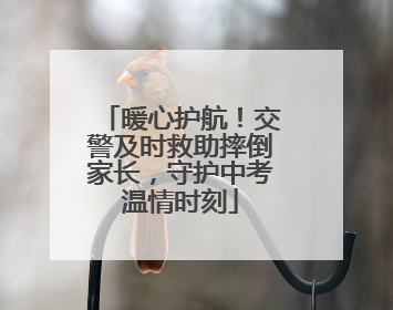 暖心护航！交警及时救助摔倒家长，守护中考温情时刻