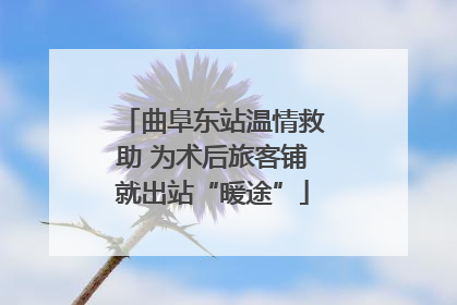 曲阜东站温情救助 为术后旅客铺就出站“暖途”
