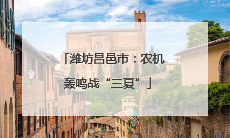 潍坊昌邑市：农机轰鸣战“三夏”