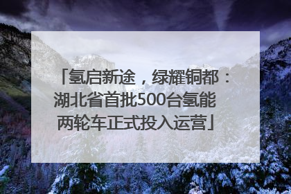 氢启新途，绿耀铜都：湖北省首批500台氢能两轮车正式投入运营
