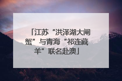 江苏“洪泽湖大闸蟹”与青海“祁连藏羊”联名赴澳