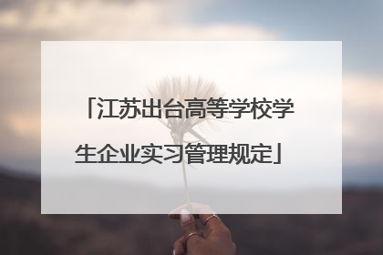 江苏出台高等学校学生企业实习管理规定