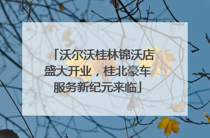 沃尔沃桂林锦沃店盛大开业，桂北豪车服务新纪元来临