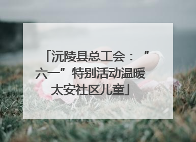 沅陵县总工会：“六一”特别活动温暖太安社区儿童
