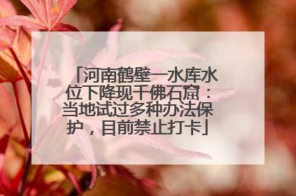 河南鹤壁一水库水位下降现千佛石窟：当地试过多种办法保护，目前禁止打卡