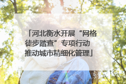 河北衡水开展“网格徒步踏查”专项行动 推动城市精细化管理