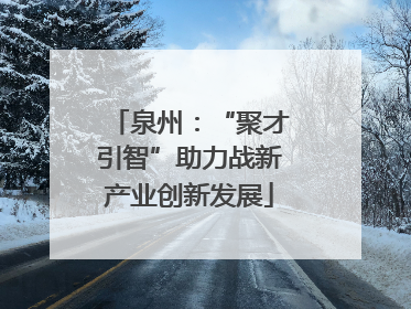 泉州：“聚才引智”助力战新产业创新发展