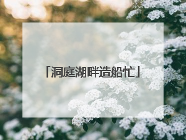 洞庭湖畔造船忙