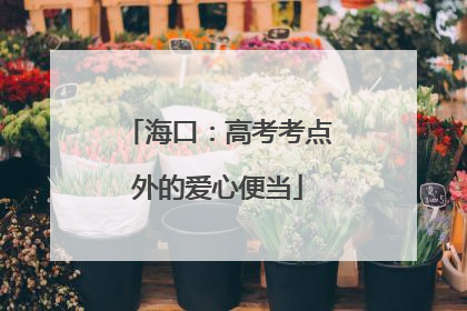 海口：高考考点外的爱心便当