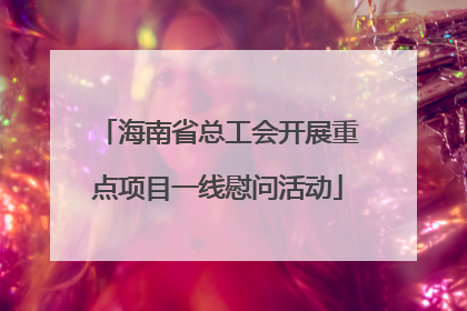 海南省总工会开展重点项目一线慰问活动