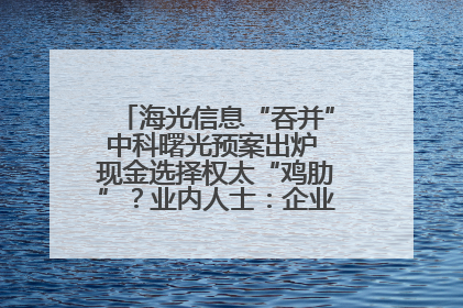 海光信息“吞并”中科曙光预案出炉 现金选择权太“鸡肋”？业内人士：企业不想大量现金流出