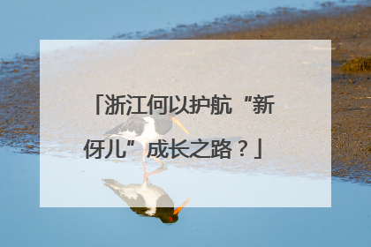 浙江何以护航“新伢儿”成长之路？