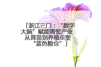 浙江三门：“数字大脑”赋能青蟹产业 从育苗到养殖重塑“蓝色粮仓”
