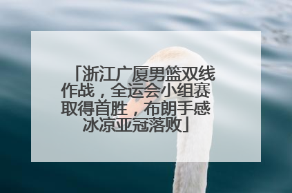 浙江广厦男篮双线作战，全运会小组赛取得首胜，布朗手感冰凉亚冠落败