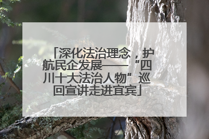 深化法治理念，护航民企发展——“四川十大法治人物”巡回宣讲走进宜宾