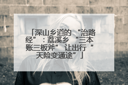 深山乡道的 “治路经”：荔溪乡 “三本账三板斧” 让出行“天险变通途”