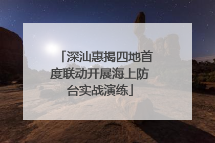 深汕惠揭四地首度联动开展海上防台实战演练