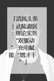 清风头条｜武陵源区：理论实务“双驱动 ” 充电赋能“增才干”