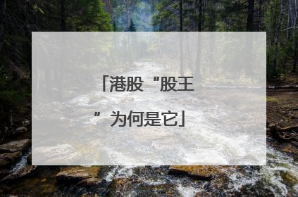 港股“股王”为何是它
