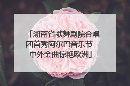 湖南省歌舞剧院合唱团首秀阿尔巴音乐节 中外金曲惊艳欧洲