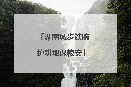 湖南城步铁腕护耕地保粮安