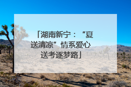 湖南新宁：“夏送清凉”情系爱心送考逐梦路