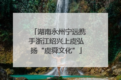 湖南永州宁远携手浙江绍兴上虞弘扬“虞舜文化”