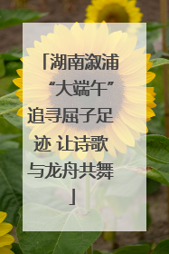 湖南溆浦“大端午”追寻屈子足迹 让诗歌与龙舟共舞