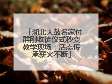湖北大鼓名家付群刚收徒仪式秒变教学现场：活态传承薪火不断