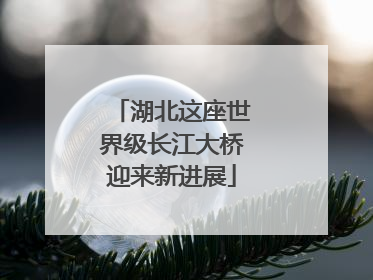 湖北这座世界级长江大桥迎来新进展