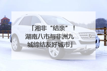 湘非“结亲”！湖南八市与非洲九城缔结友好城市