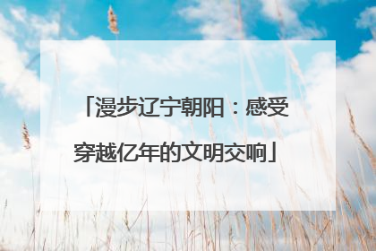 漫步辽宁朝阳：感受穿越亿年的文明交响