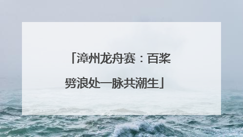 漳州龙舟赛：百桨劈浪处一脉共潮生