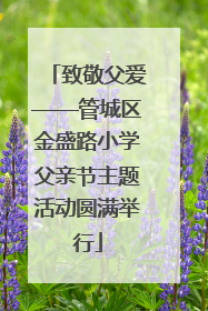 致敬父爱——管城区金盛路小学父亲节主题活动圆满举行