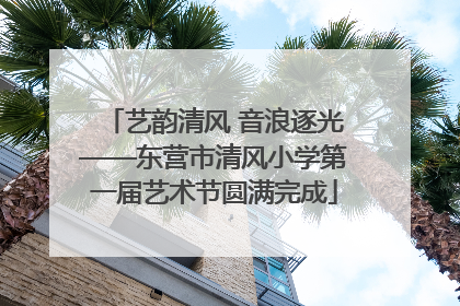 艺韵清风 音浪逐光——东营市清风小学第一届艺术节圆满完成