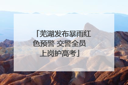芜湖发布暴雨红色预警 交警全员上岗护高考