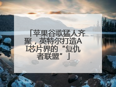 苹果谷歌猛人齐聚，英特尔打造AI芯片界的“复仇者联盟”