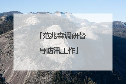 范兆森调研督导防汛工作