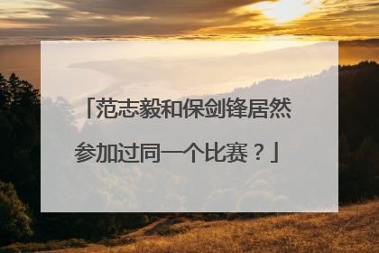 范志毅和保剑锋居然参加过同一个比赛？