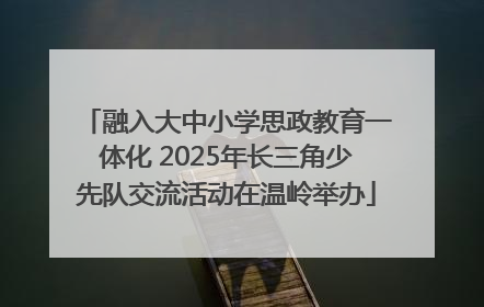 融入大中小学思政教育一体化 2025年长三角少先队交流活动在温岭举办