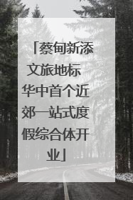 蔡甸新添文旅地标 华中首个近郊一站式度假综合体开业